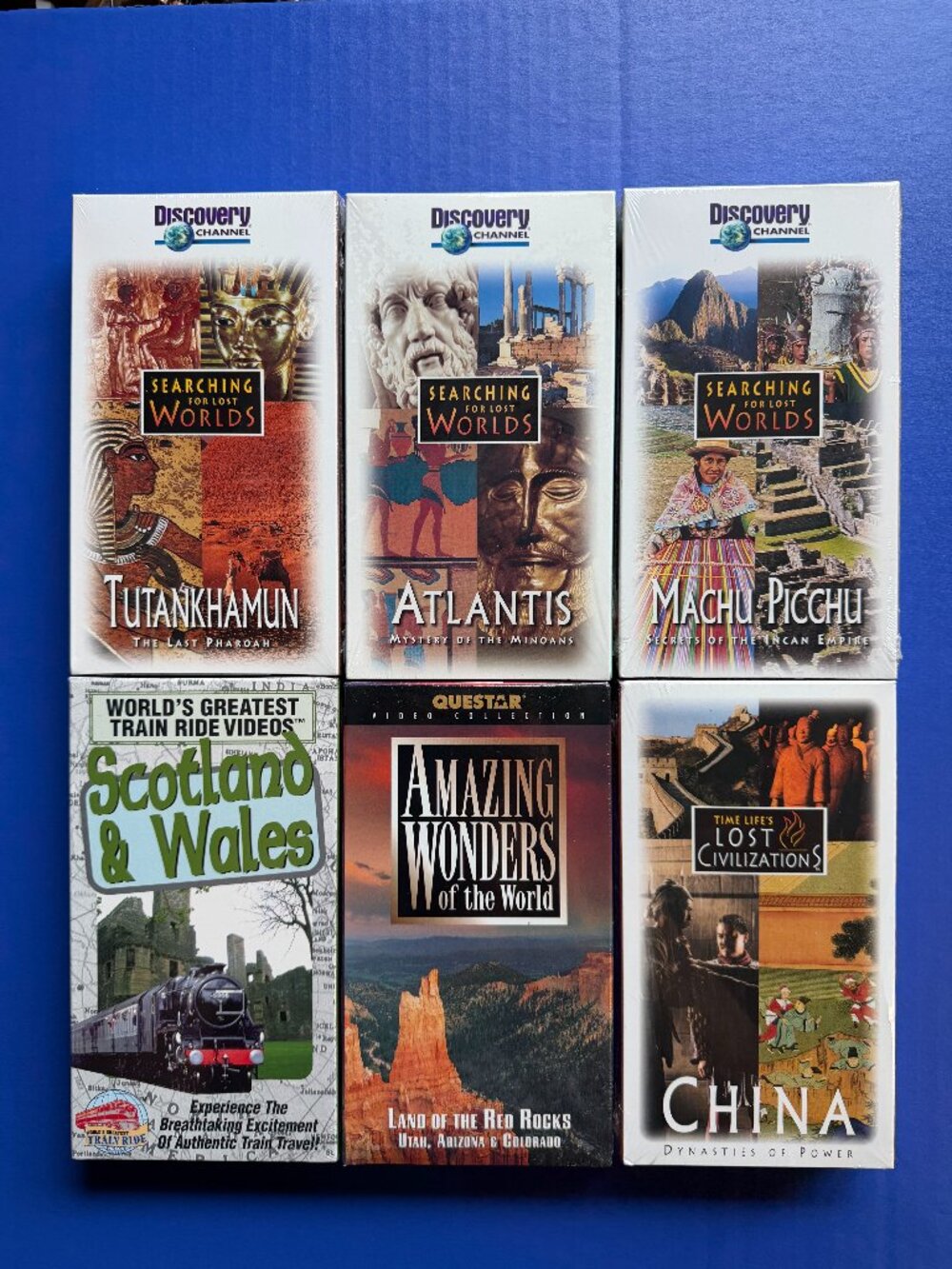 (Lot of 6) Discovery Channel, lost of worlds, Scotland & Wales, Atlantis VHS